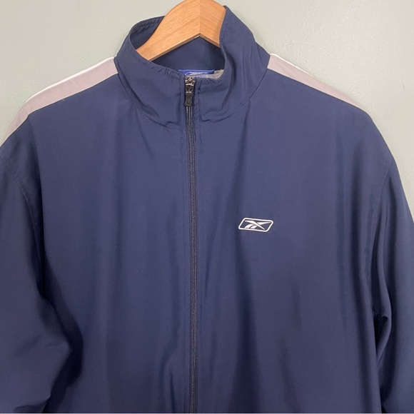 Vintage Reebok Track Suit Two Piece Navy Blue White Men Size Medium 2 Piece - Picture 2 of 13